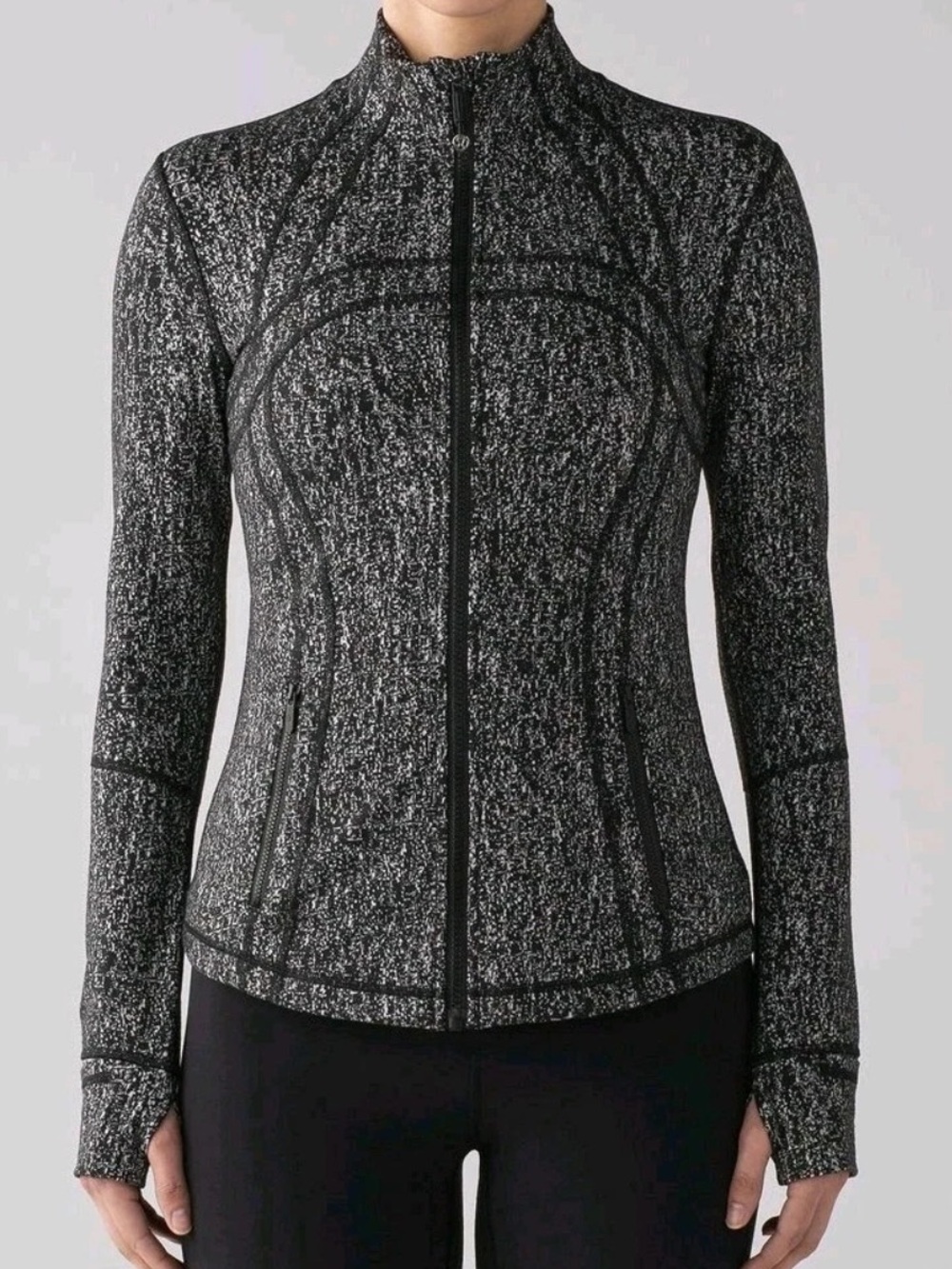 Lululemon Define Jacket Blake and white sz 8 like new